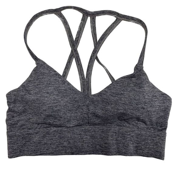 JoyLab Other - Joy Lab Women’s Size Large Sports Bra Gray Strappy Removable Pads Mesh Liner